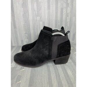 Me Too Boots Zarita Pull On Ankle Booties Black Women Size 10 Suede